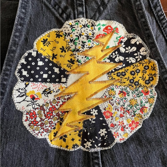 Overalls mandala bolt grateful sphere dead company festival patchwork quilt 💛⚡️🖤 - Picture 5 of 10